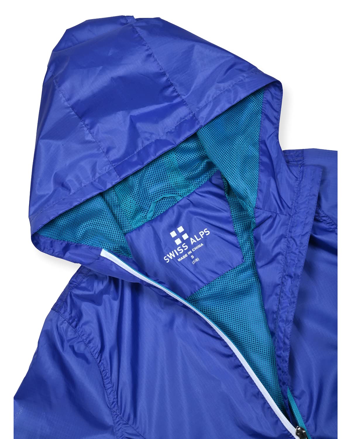 Swiss Alps Girls Rain Jacket, Wind and Water-Resistant Lightweight Breathable Kids Hooded Raincoat Windbreaker Easy to Fold - Image 5