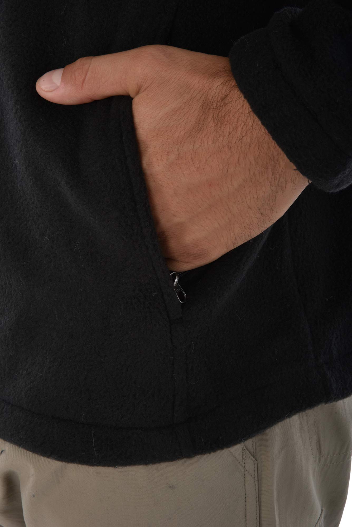 Swiss Alps Mens Full Zip Performance Polar Fleece Jacket Sweatshirt with Pockets - Image 4