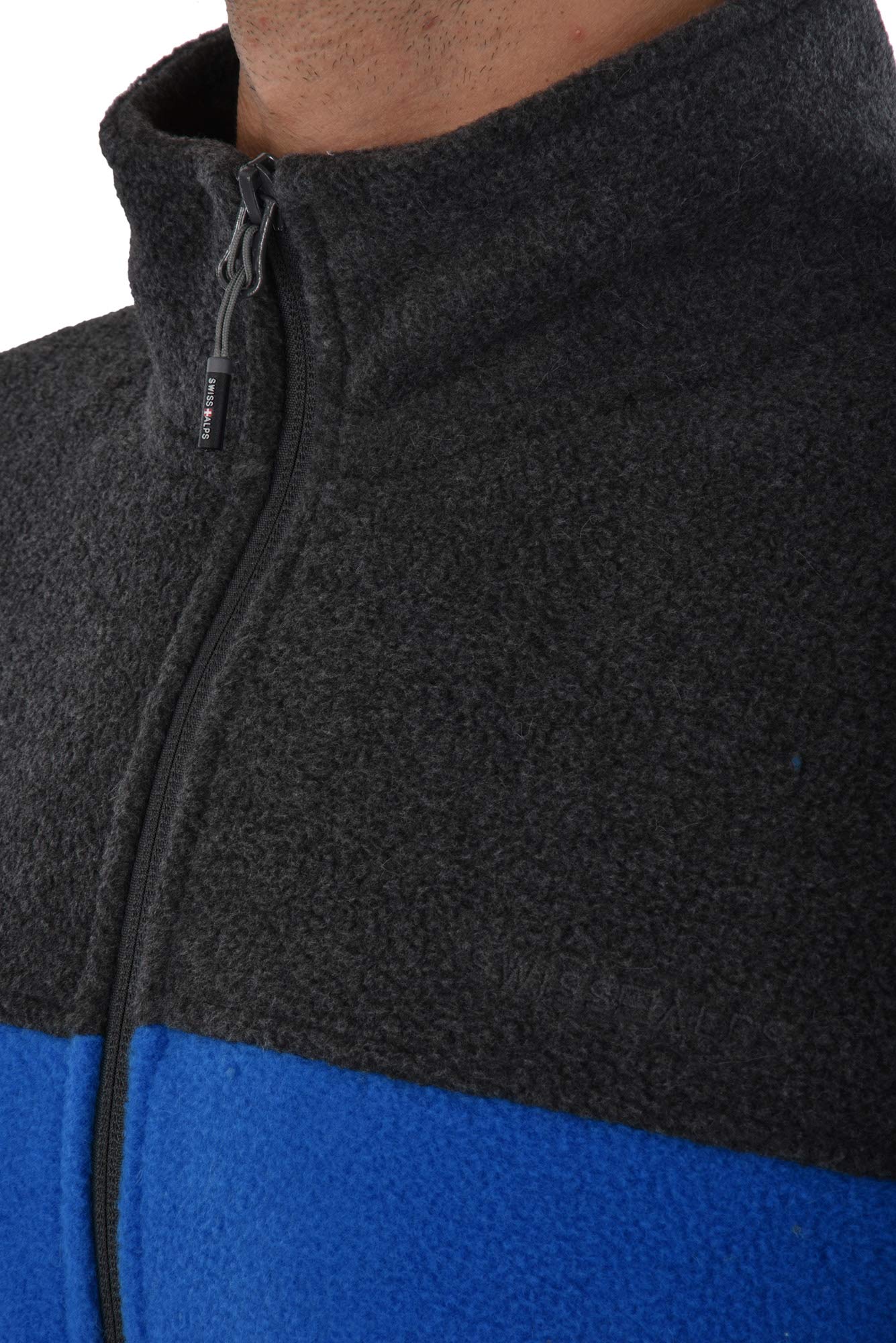 Swiss Alps Mens Full Zip Performance Polar Fleece Jacket Sweatshirt with Pockets - Image 4