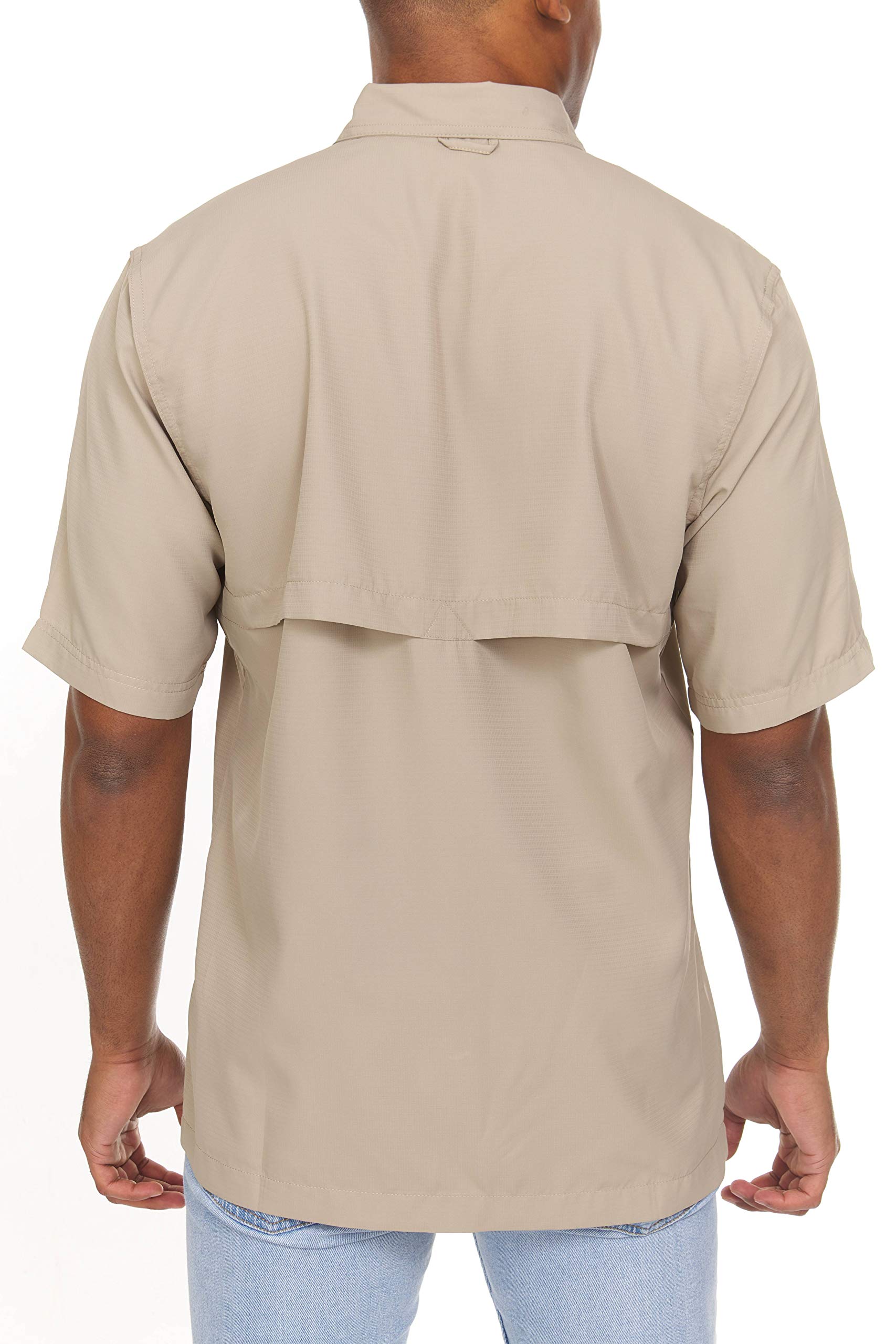 Swiss Alps Mens Short Sleeve Button Down Sun Protection UPF 30+Shirt Quick Dry Cooling Fishing Shirts Casual Summer Tops - Image 3