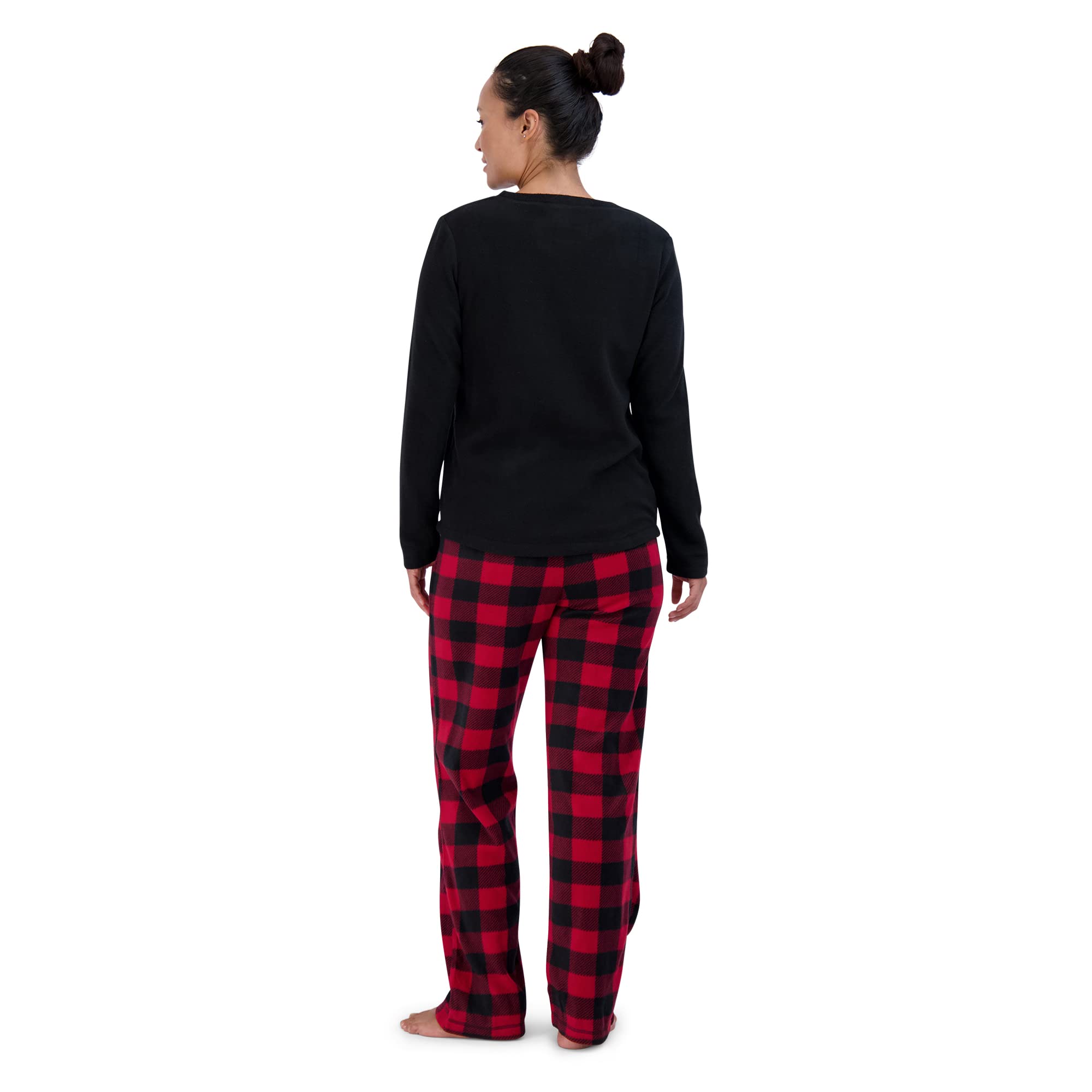 Swiss Alps Womens 2 Piece Pajama Set Super Soft Long Sleeve Top with Pants Lounge Set Tracksuit Sets Microfleece Sleepwear - Image 4