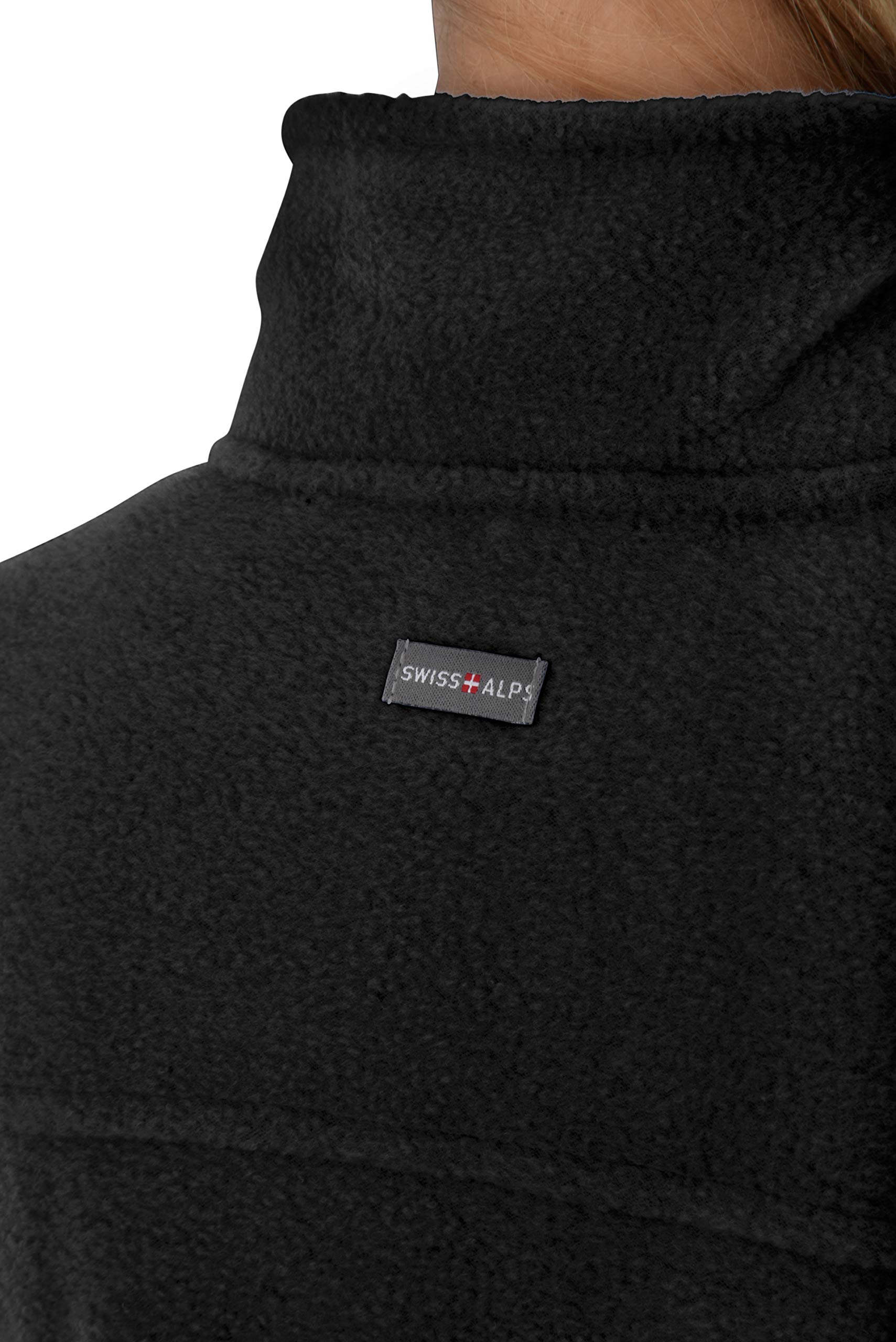 Swiss Alps Womens Lightweight Full-Zip Polar Soft Fleece Jacket Long-Sleeve Outdoor Coat with Pockets for Fall Winter - Image 5